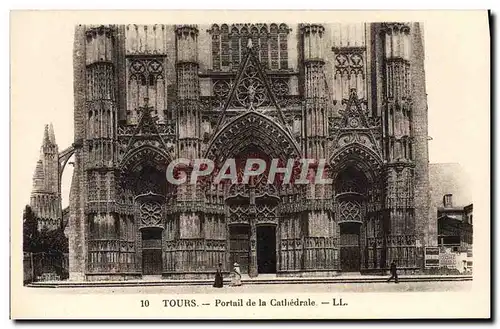 Cartes postales Tours Portail de la Cathedrale