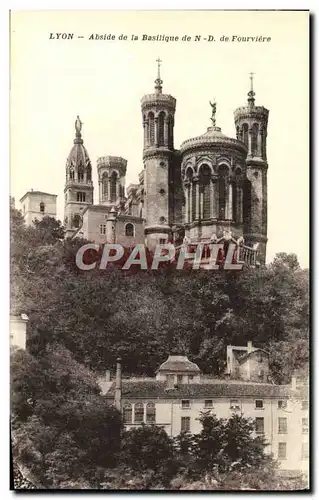 Cartes postales Lyon Abside de la Basilique de ND de Fourviere