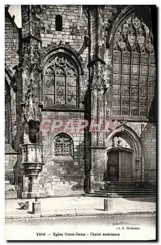 Cartes postales Vitre Eglise Notre Dame Chaire exterieure