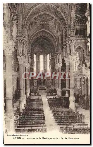 Cartes postales Lyon Interieur de la Basilique de ND de Fourviere