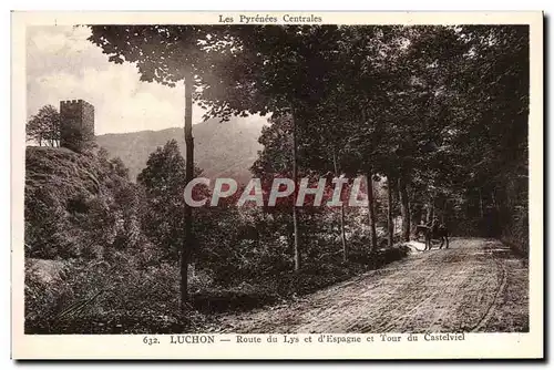 Cartes postales Luchon Route du Lys et D&#39Espagne et Tour du Castelviel