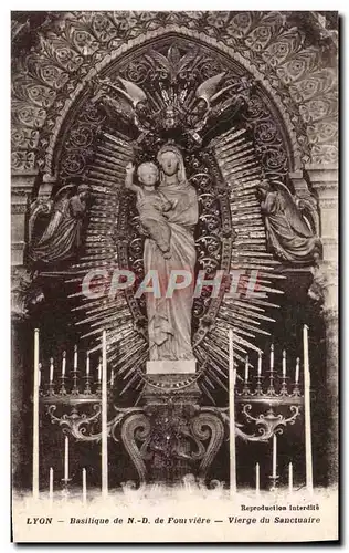 Cartes postales Lyon Basilique de Notre Dame de Fourviere Vierge du sanctuaire