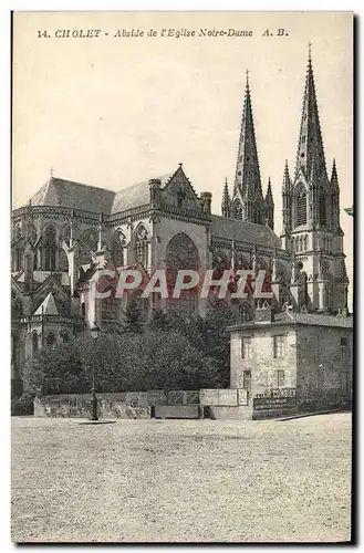 Cartes postales Cholet Abside de L&#39Eglise Notre Dame