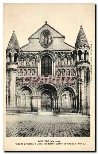 Ansichtskarte AK Poitiers Facade Principale Ouest de Notre Dame la Grande