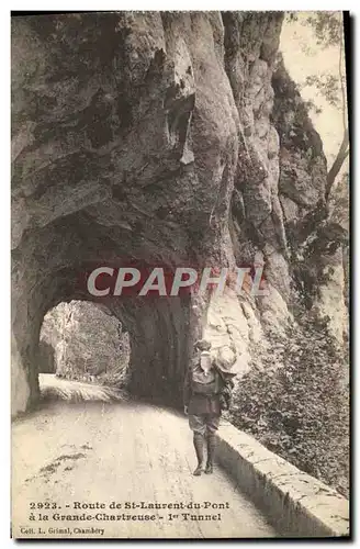 Ansichtskarte AK Route de St Laurant du Pont a la grande Chartreuse Le tunnel