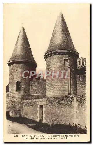 Ansichtskarte AK Env De Tours L&#39Abbaye De Marmoutier Les Vieilles Tours Du Couvent