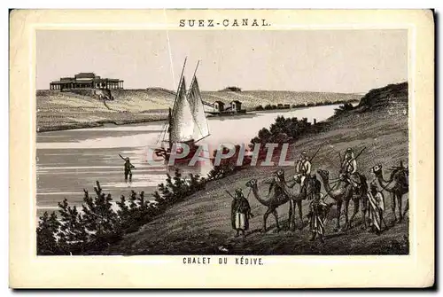 Cartes postales Suez Canal Chalet Du Kedive Chameaux