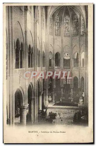 Cartes postales Mantes Interieur De Notre Dame