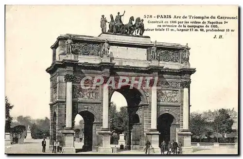 Cartes postales Paris Arc De Triomphe Du Carrousel