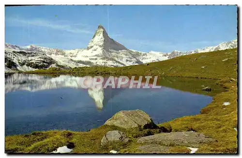 Cartes postales moderne Stellisee mit Matterhorn