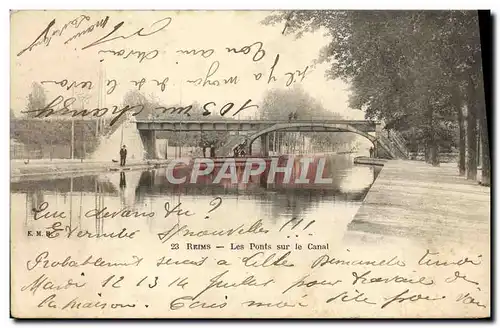 Cartes postales Reims Les Ponts Sur Le Canal