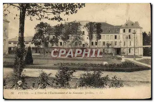 Ansichtskarte AK Vittel L&#39Hotel De l&#39Etablissement Et Les Nouveaux Jardins