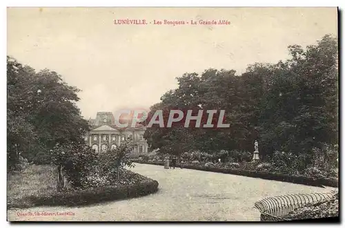 Cartes postales Luneville Les Bosquets La Grande Allee