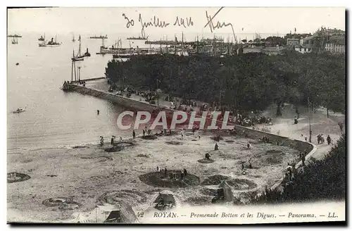 Cartes postales Royan Promenade Botton Et Les Digues Panorama