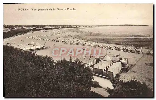 Ansichtskarte AK Royan Vue Generale De La Grande Conche