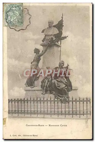 Cartes postales Chalons Sur Marne Monument Carnot