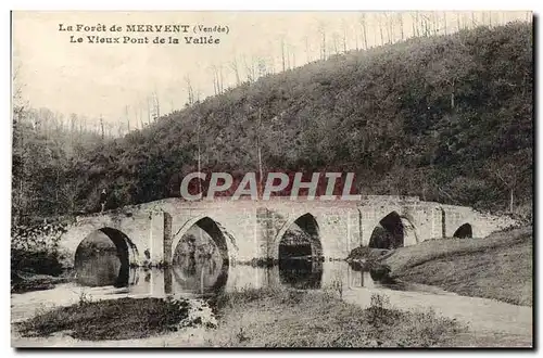 Cartes postales La Foret De Mervent Le Vieux Pont De La Vallee