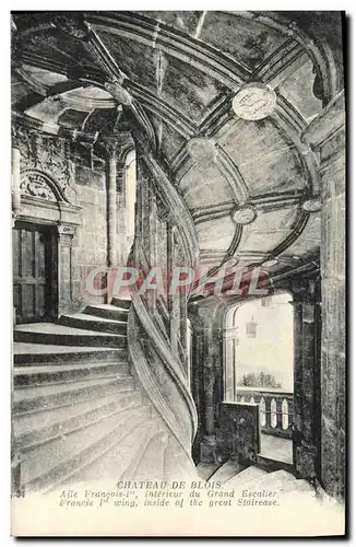 Ansichtskarte AK Chateau De Blois Aile Francois 1er Interieur du grand escalier