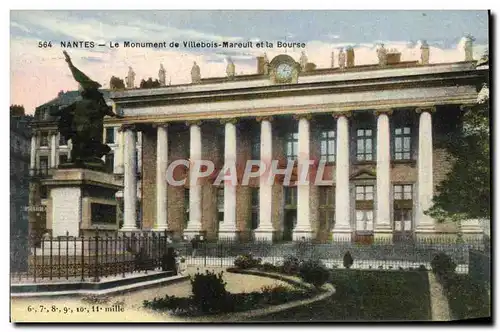 Ansichtskarte AK Nantes Le Monument De Villebois Mareuil Et La Bourse