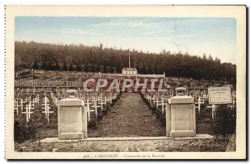 Cartes postales L&#39Argonne Cimetiere De La Harazec Militaria