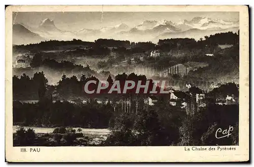 Cartes postales Pau La Chaine Des Pyrenees