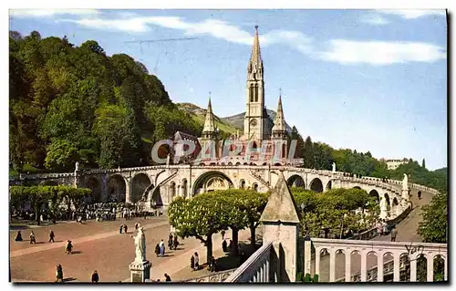 Cartes postales moderne Lourdes La Basilique