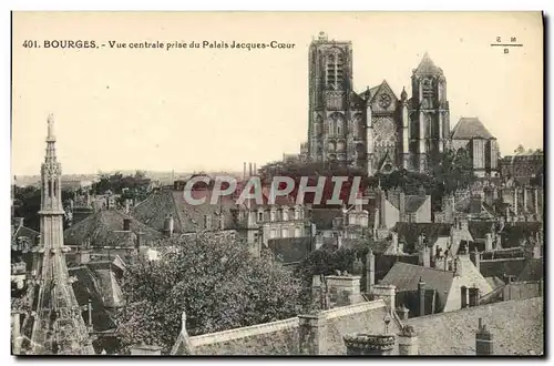 Ansichtskarte AK Bourges Vue Centrale Prise Du Palais Jacques Coeur