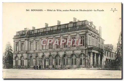Cartes postales Bourges Hotel De Ville Ancien Palais De l'Archeveche La Facade