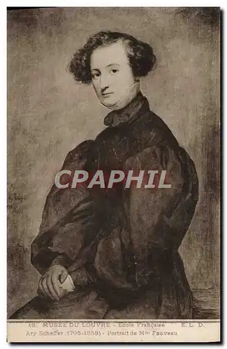 Ansichtskarte AK Musee De Louvre Ecole Francaise Ary Scheffer Portrait de Mlle Fauveau