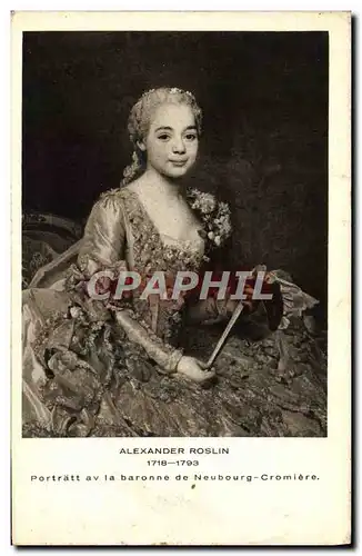 Cartes postales Alexander Roslin Portrait Av La Baronne De Neubourg Cromiere