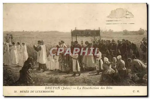 Cartes postales Breton La Benediction Des Bles Musee Du Luxembourg