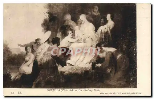 Cartes postales Grebber Die Findung Mosis Dresden