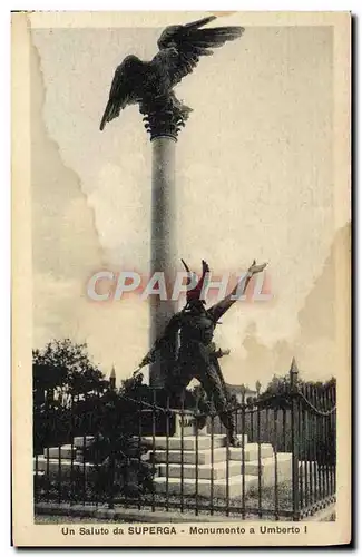 Cartes postales Un Saluto Da Superga Monumento A Umberto I