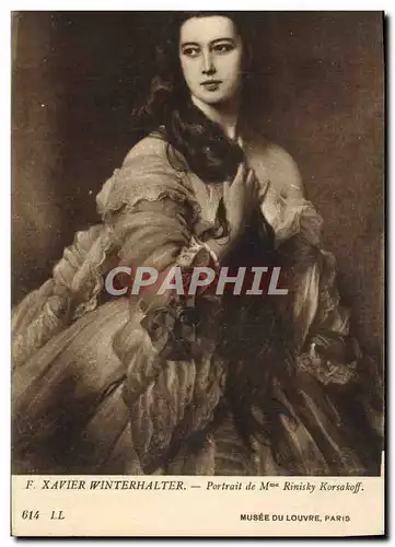 Cartes postales Xavier Winterhalter Portait de Mmme Rinisky Korsakoff Musee Du Louvre Paris