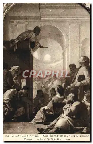 Ansichtskarte AK Musee Du Louvre Saint Bruno Assiste Au Sermon De Raymond Dioces Le sueur