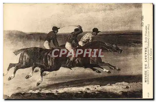 Ansichtskarte AK Musee Du Louvre Ecole Francaise Gericault La course Hippisme Chevaux Jockey