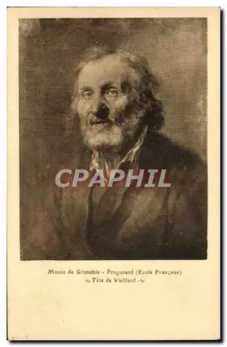 Cartes postales Musee De Grenoble Fragonard Tete de vieillard