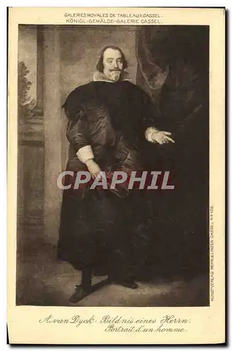 Ansichtskarte AK Galeries Royales De Tableaux Cassel Avan Dyck Portrait d&#39un homme