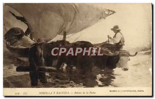 Cartes postales Sorolla Y Bastida Retour De La Peche Musee Du Luxembourg Paris