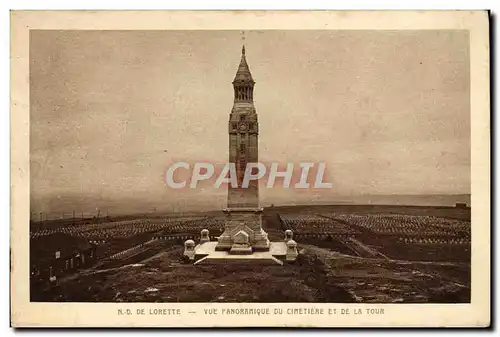 Ansichtskarte AK N D De Lorette Vue Panoramique Du Cimetiere Et De La Tour