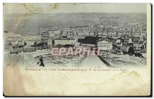 Cartes postales Marseille Vue Generale Prise De N D De La Garde