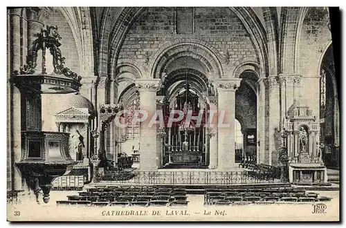 Cartes postales Cathedrale De Laval La Nef