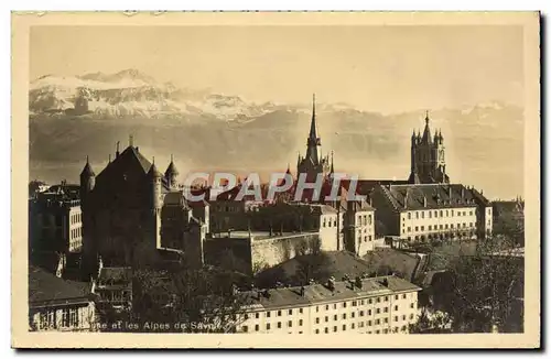 Cartes postales Lausanne Et Les Alpes De Savoie