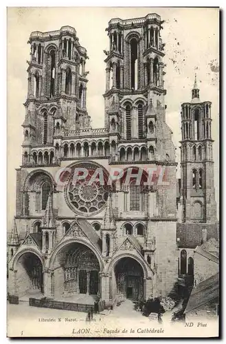 Cartes postales Laon Facade De La Cathedrale