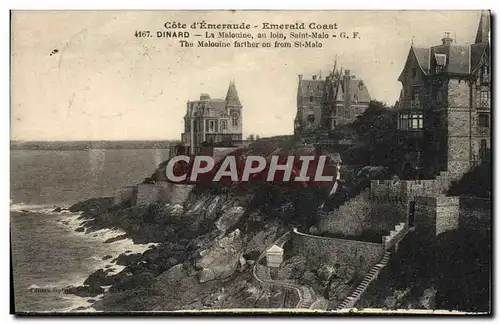 Cartes postales Dinard La Malouine Au Loin Saint Malo