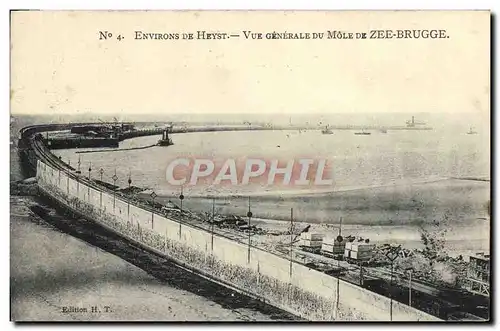 Cartes postales Environs De Heyst Vue Generale Du Mole De Zee Brugge
