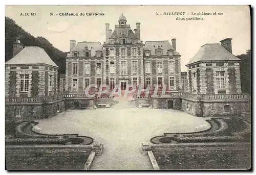 Cartes postales Chateaux du Calvados Balleroy Le Chateau et ses deux pavillons