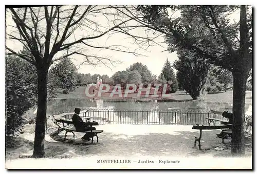 Cartes postales Montpellir Jardins Esplanade