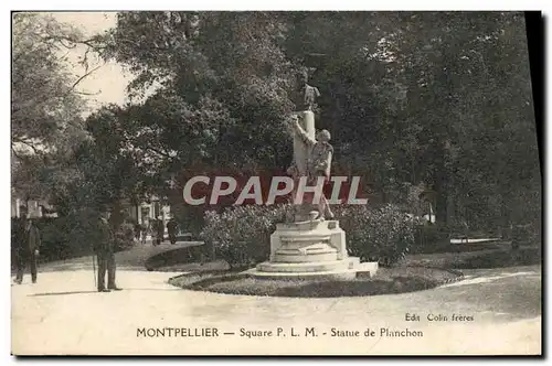 Cartes postales Montpellir Square Statue de Planchon