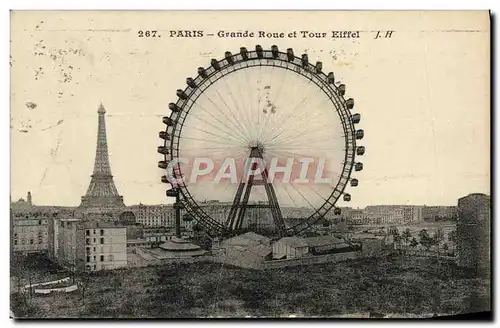 Cartes postales Paris Grande Route et Tour Eiffel